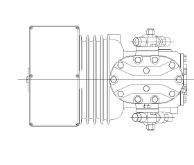 ابعاد کمپرسور کمپرسور کوپلند 1.5 اسب بخار سه فاز