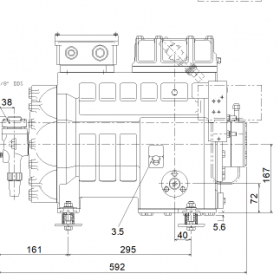 ابعاد کمپرسور کمپرسور کوپلند 7.5 اسب بخار
