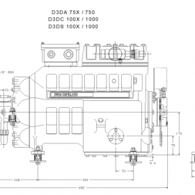 ابعاد کمپرسور کمپرسور 3SC-1000 کوپلند 10 اسب بخار