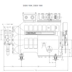 ابعاد کمپرسور کمپرسور کوپلند 15 اسب بخار
