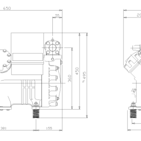 ابعاد کمپرسور کمپرسور کوپلند 20 اسب بخار