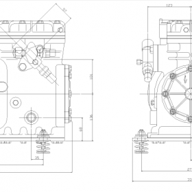 ابعاد کمپرسور کمپرسور کوپلند 2 اسب بخار