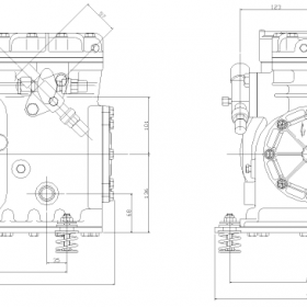 ابعاد کمپرسور کمپرسور کوپلند 3 اسب بخار