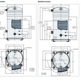 ابعاد کمپرسور SY300 اسکرال دانفوس
