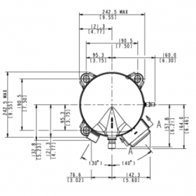 ابعاد کمپرسور اسکرال کوپلند ZR144 سه فاز