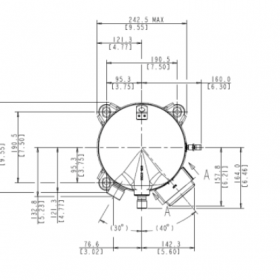 ابعاد کمپرسور اسکرال کوپلند ZR160 سه فاز