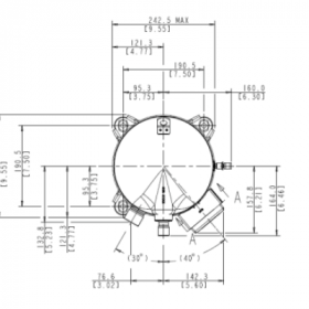 ابعاد کمپرسور اسکرال کوپلند ZR190 سه فاز