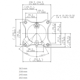 ابعاد کمپرسور اسکرال کوپلند ZR28 سه فاز