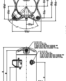 ابعاد کمپرسور اسکرال کوپلند ZR42 سه فاز