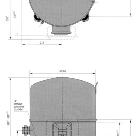 ابعاد کمپرسور MT125