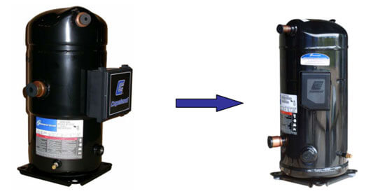 جایگزینی کمپرسور مدل قدیم و جدید اسکرال کوپلند