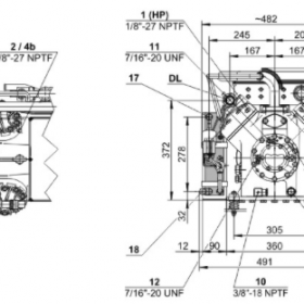 ابعاد کمپرسور S6g-12.2 دو مرحله ای بیتزر