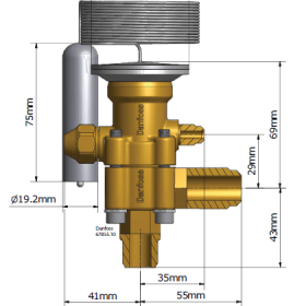نقشه و ابعاد شیر انبساط ten5 دانفوس