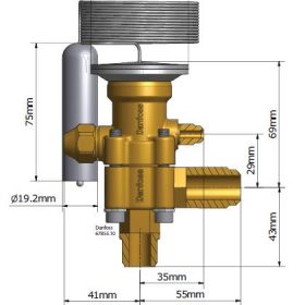 Danfoss Thermostatic Expansion valve TEX5 with MOP-20