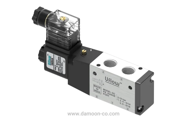 شیر برقی پنوماتیک تکبوبین