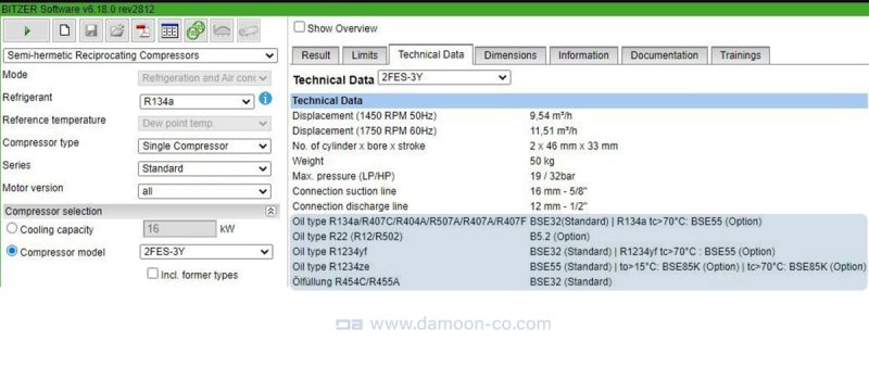 راهنمای انتخاب روغن کمپرسور بیتزر با استفاده از نرم افزار