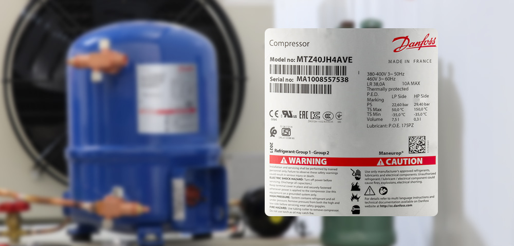 نحوه نامگذاری کمپرسور سری MT و MTZ منیروپ دانفوس