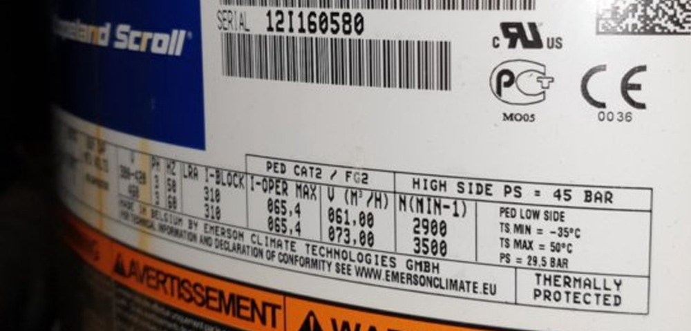 نحوه پلاک خوانی کمپرسور کوپلند